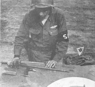 A dismantled German cane gun found in Hof, Germany.