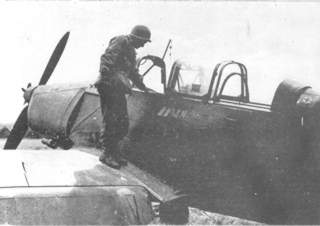 Inspecting a German plane captured intact.